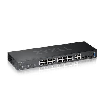 Zyxel GS2220-28, 24-port GbE L2 Switch with GbE Uplink (1 year NCC Pro pack license bundled)