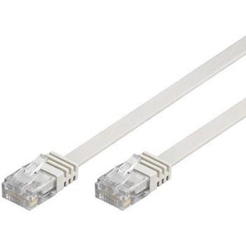 DELTACO Network Cable | Cat 6 | U/UTP | Patch flat | White | 1m