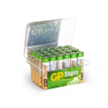 GP Super Alkaline Battery, Size AAA, 24A/LR03, 1.5V, 24-pack