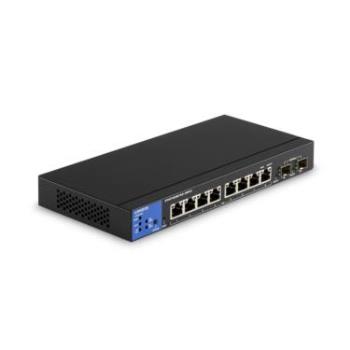 Linksys 8-Port Managed Gigabit PoE+ Switch with 2 1G SFP Uplinks 110W