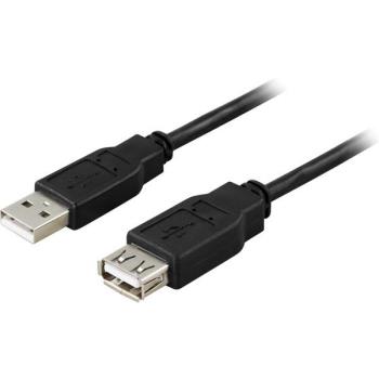 DELTACO USB Cable | USB-A - USB-A | 2.0 | 2m | Black