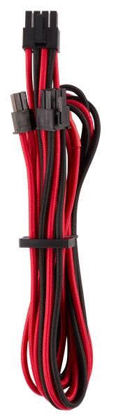Corsair Premium Individually Sleeved PCIe cable, Type 4 (Generation 4), RED/BLACK