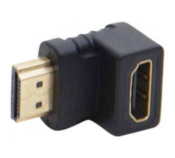 EXC HDMI Male/Female Adapter angled / vinklad 90° goldmodel A