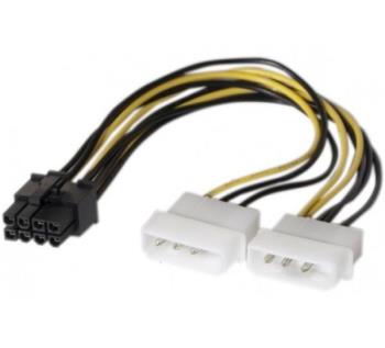 EXC Molex Power adapter cable for PCI Express card 8 Pins 0.15m