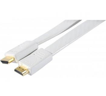 EXC High Speed HDMI Cord flat White 1.80m