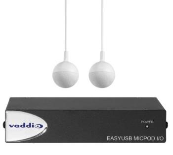 Vaddio EasyUSB MicPOD I/O with Two CeilingMICs (White)