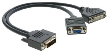 Kramer ADC-DM/DF+GF, DVI-I (Male) - DVI-D (Female) & VGA (Female) Adapter Cable