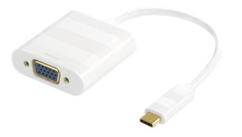 Adapter USB 3.1 till VGA, Typ C ha - VGA ho, 1080p, vit
