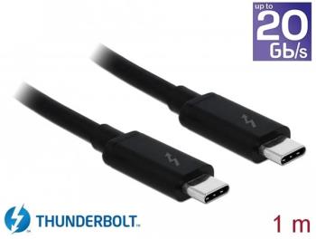 Delock Thunderbolt 3 (40 Gb/s) USB-C cable male -> male passive, 1m, 5A black