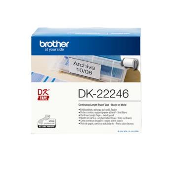 Brother DK-22246 | Papperstape | Löpande Rulle | Svart på Vit | 103 mm x 30.48m