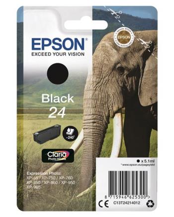 Epson C13T24214012 Black 24 Claria Photo HD Ink