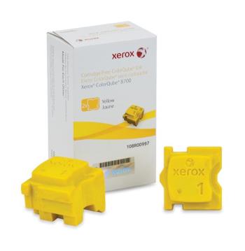 Xerox ColorQube 8700/8900 Solid Ink Yellow(2 Sticks, Yield 4,200 Pages)