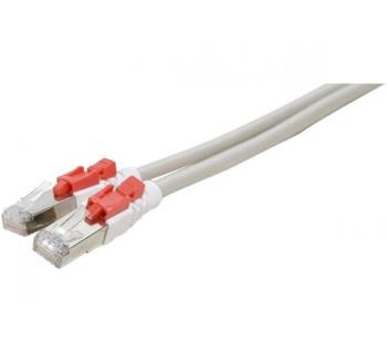EXC Patch Cord RJ45 CAT.6a S/FTP with Locking System Grey 3m
