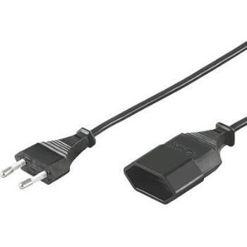 DELTACO Power Cord | Extension cord | CEE 7/16 - IEC 60906-1 | 2m | Black