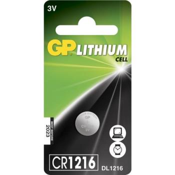 GP Lithium Cell Battery CR1216/DL1216, 3V, 1-pack