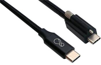 Ochno USB-C to USB-C Cable Gen2 cable,  One end with screw lock Black 2.0m