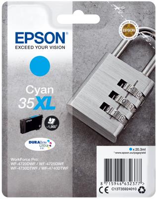Epson C13T35924010 Cyan 35XL DURABrite Ultra Ink