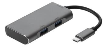 USB 3.1 Gen 1-hubb USB-C ha till 2xUSB-C, grey