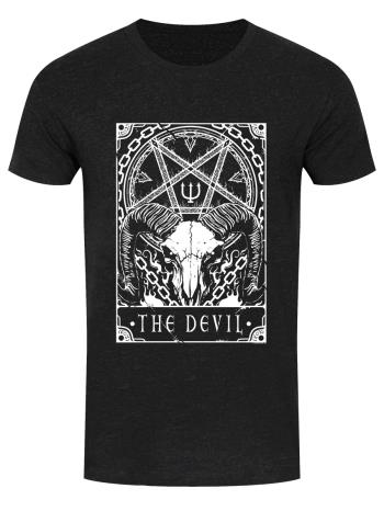 Deadly Tarot - The Devil Men's Heather Black Denim T-Shirt [XXL (44"-46")]