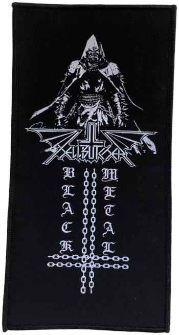 Patch Black Metal Inverted Cross (