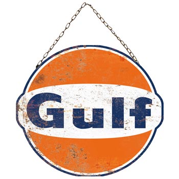 Plåtskylt Retro Gulf