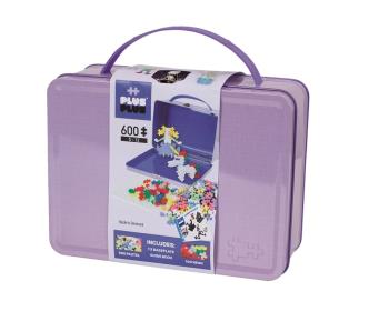 Plus-Plus - Mini Pastel - Suitcase Metal Purple, 600 pc