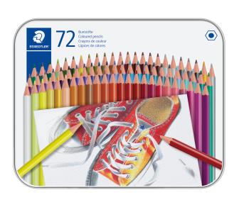 Staedtler - Coloured pencil hexagonal in metal boks, 72 pc