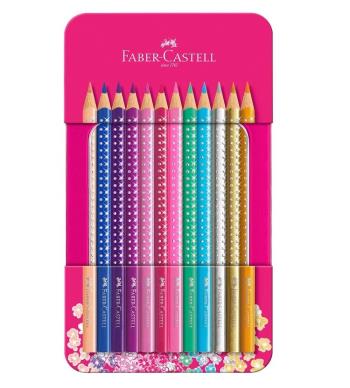 Faber-Castell - Sparkle colour pencil,12 pc in tin box
