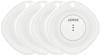 Aeroz TAG-1000  White (4-pack) Key finder for use with iPhone - Works with Apple Find My app