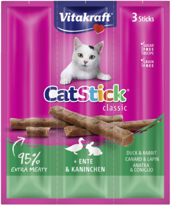 Vitakraft - Cat Stick duck & rabbit 3 sticks