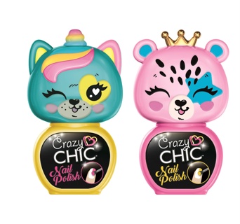 Crazy Chic - Lovely Animals Nail Polish - Yellow & Pink