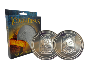 The Lord of the Rings Set of 4 Embossed Metal Coasters
