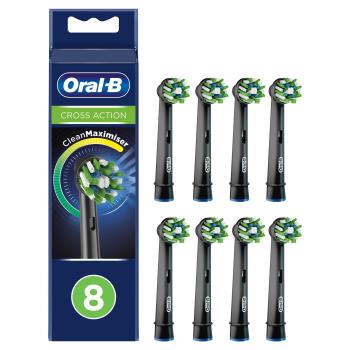 Oral-B - CrossAction Black Replacement Heads 8ct