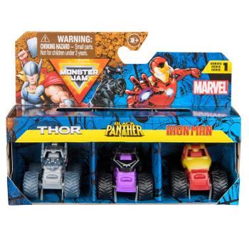 Monster Jam - Mini 1:87 Marvel 3 Pack Bundle assorted