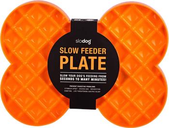 LICKIMAT - Dog Lick mat Slow Feeder Plate Orange 35X26X3Cm