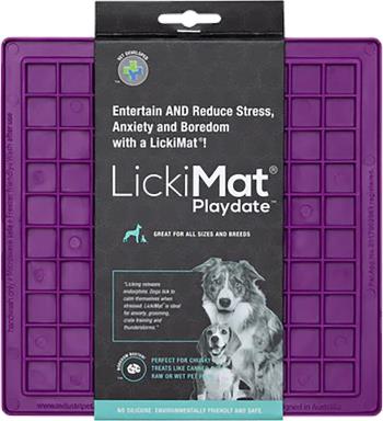 LICKI MAT - Dog Bowl Playdate Purple 20X20Cm