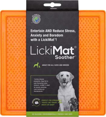 LICKI MAT - Dog Bowl Soother Orange 20X20Cm