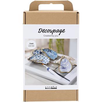 Creativ - Craft Kit Decoupage, Oyster shells, blue,