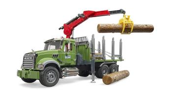 Bruder - MACK Granite Timber Truck w/Loading Crane