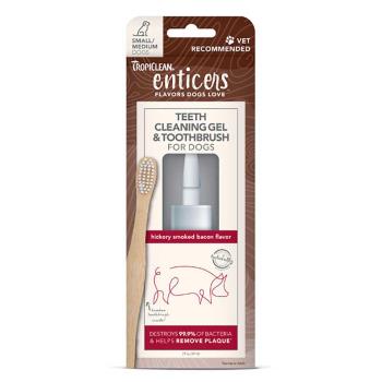 TROPICLEAN - Enticers Gel & Brush S/M Dogbacon 59Ml
