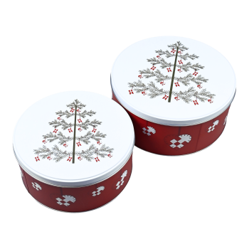 DGA - Set of 2 - Tinbox w/Christmas trees