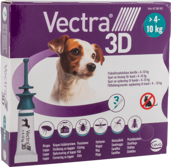Vectra 3D  - Spot-on-Solution (dogs) 4-10 kg 3pk