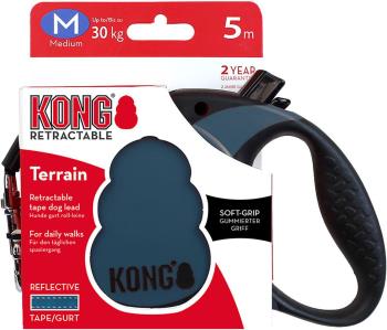 KONG - Retractable leash Terrain M 5M Tape Blue Max 30Kg