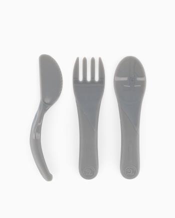 Twistshake - Learn Cutlery 6+m Pastel Grey
