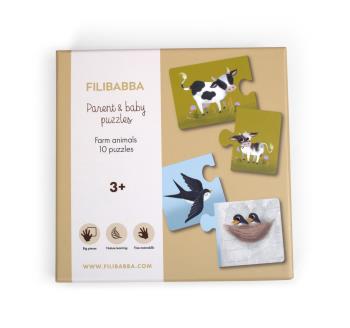 Filibabba - Parent and baby puzzles - Farm animals