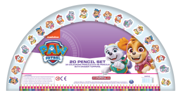 Kids Licensing - Pink 20 pencil set - Paw Patrol