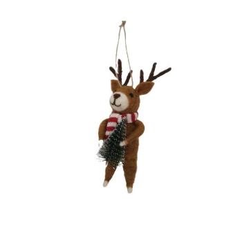 DGA - Wool Christmas Ornament - Standing deer