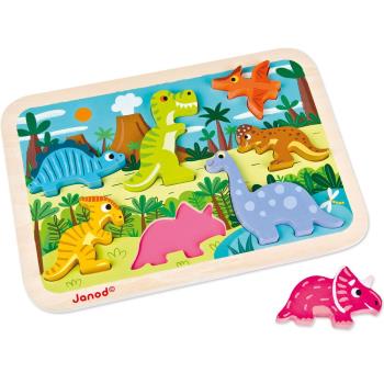 Janod - Chunky Puzzle - Wood - Dinosaurs
