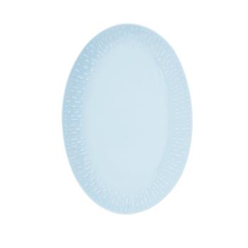 Aida - Life in Colour - Confetti - Aqua oval dish w/relief porcelain