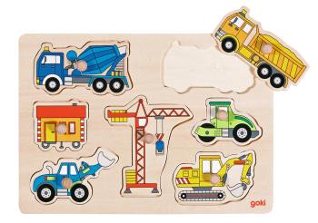 GOKI - Building site vehicles, Lift out puzzle